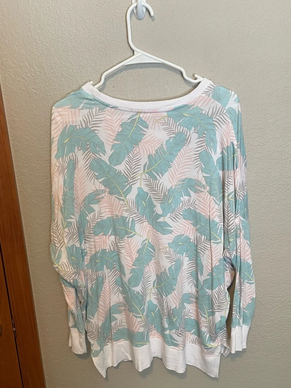 Palm leaf pajama shirt